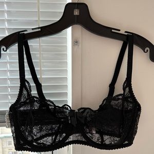 Agent Provocateur Black Lace Balconette Bra 34DD
